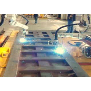 自卸车田字格机器人激光跟踪焊接工作站自卸车自动焊接