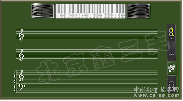 五线谱电教板音乐电教板音乐示教板
