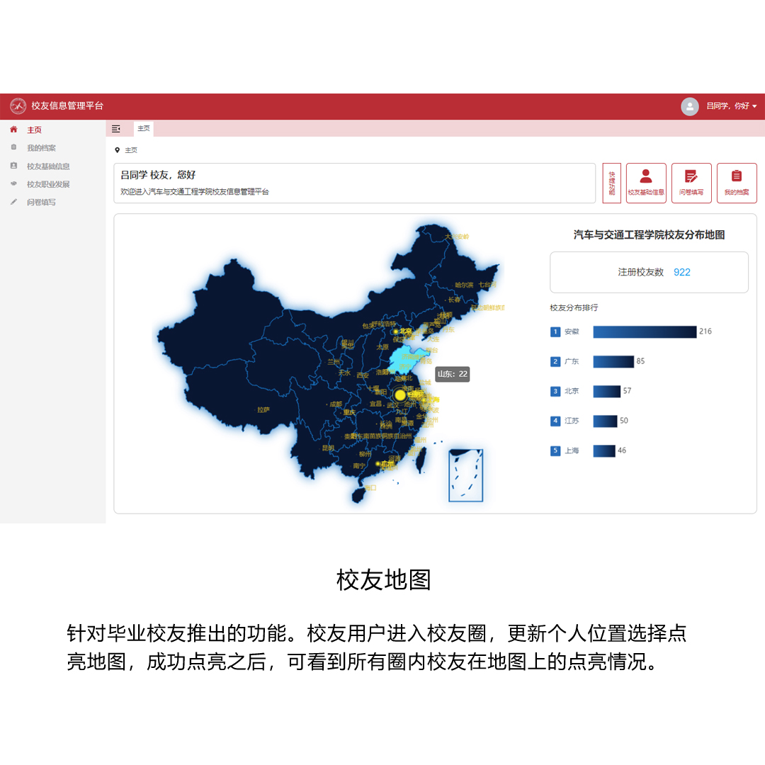 校友信息追踪与互动平台